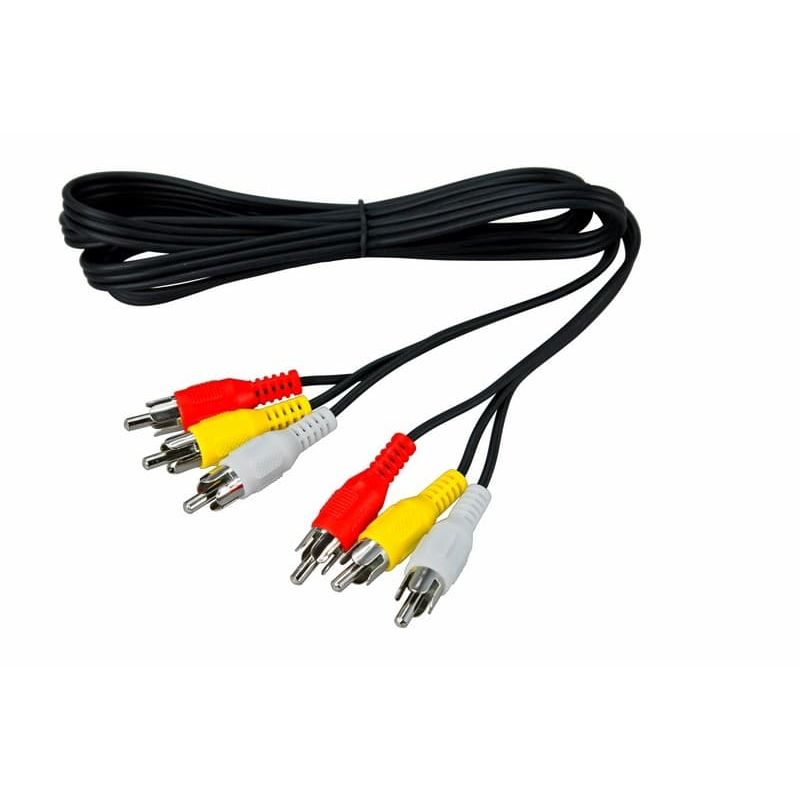 17-0202 Шнур 3 RCA - 3 RCA, длина 1,5 метра, черный REXANT з  в Коврове
