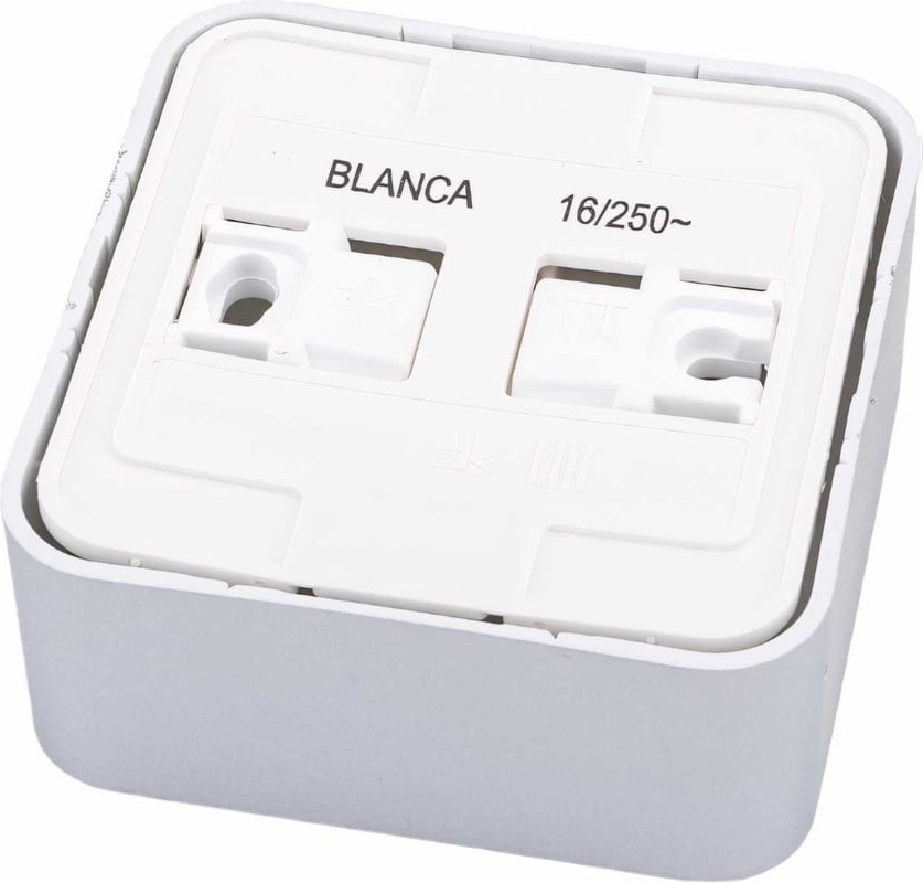 BLNRA000113 Розетка BLANCA наруж. без заземления без шторок с изоляц. пластиной 16А 250В алюм  в Коврове