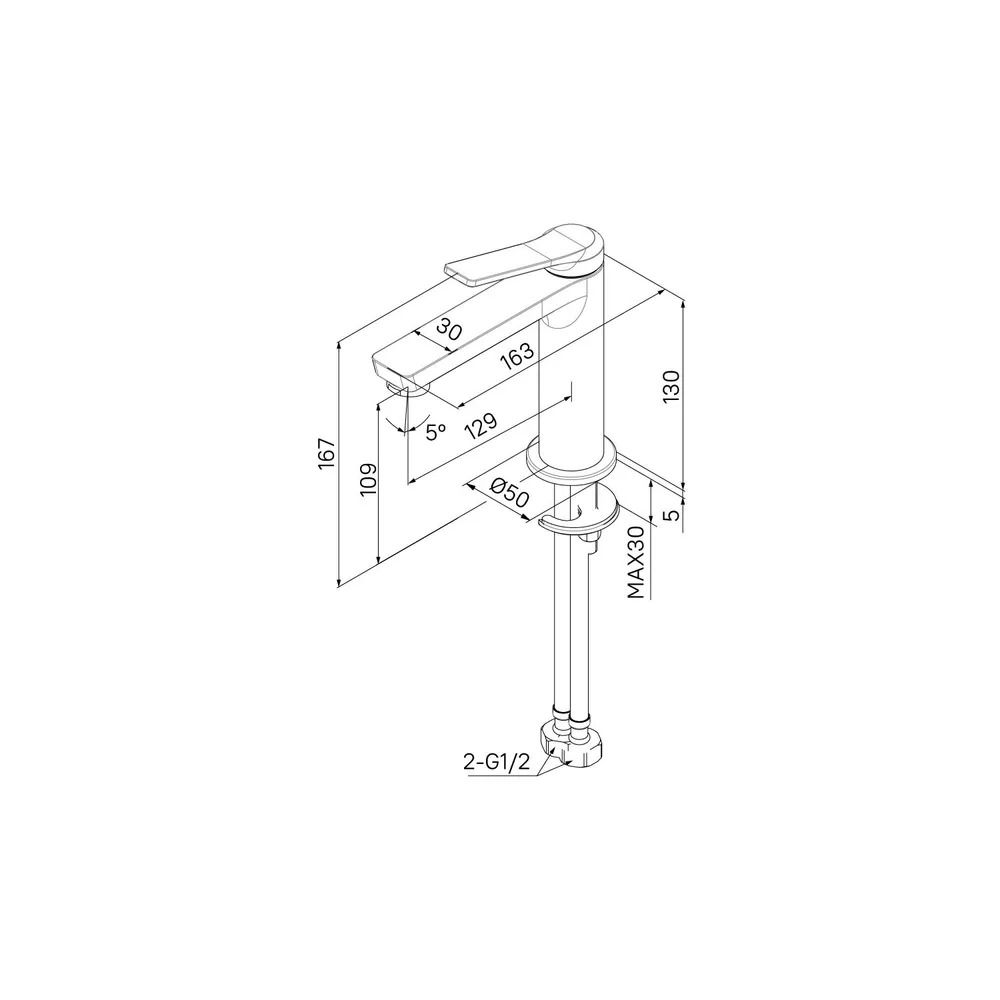 018817 Смеситель умыв. IDDIS Parker D35 низкий  в Коврове