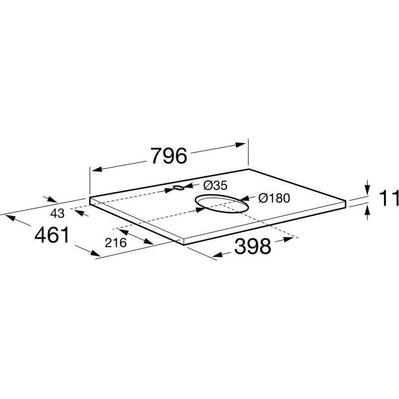PILAR столешница 800 A857674522  в Коврове