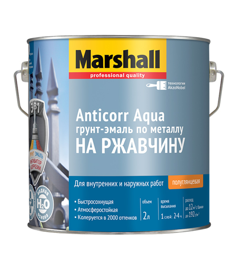 Грунт-эмаль M  ANTICORR AQUA  BW  2 л  в Коврове