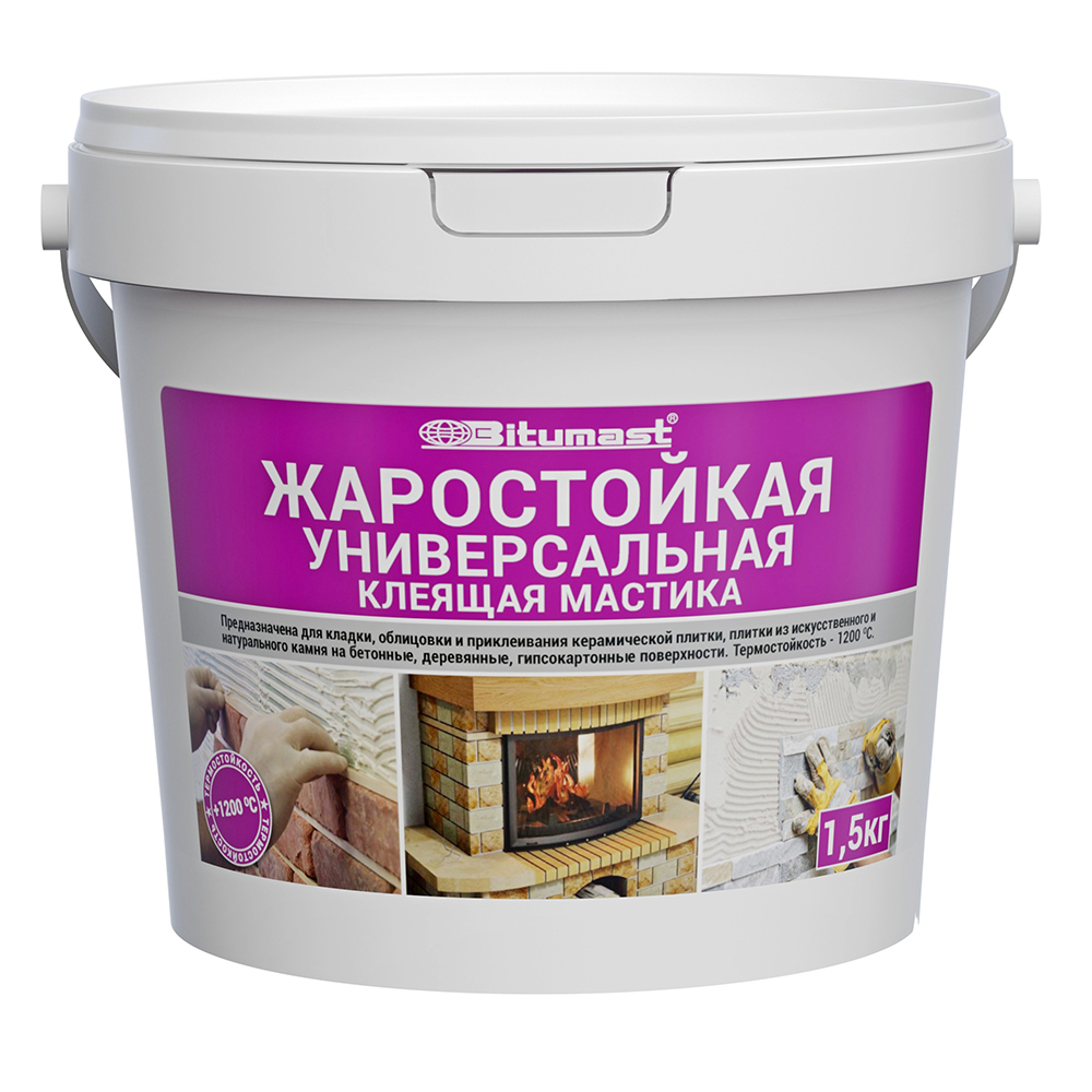 Жаростойкая мастика 1,5 кг Bitumast /6  в Коврове