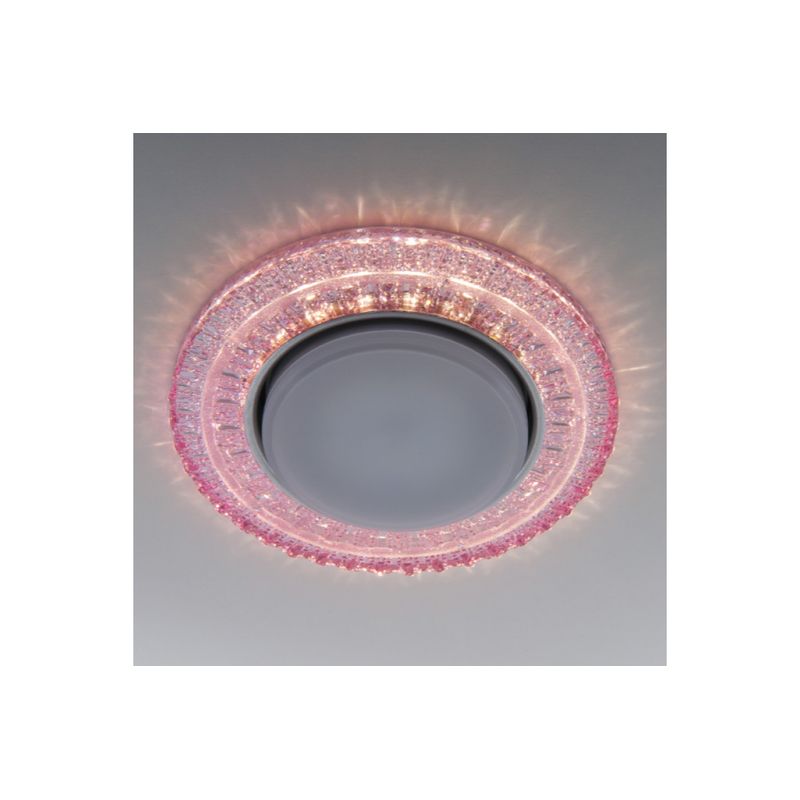 Встраиваемый точечный светильник с LED подсветкой 3028 GX53 PK розовый ххх  в Коврове