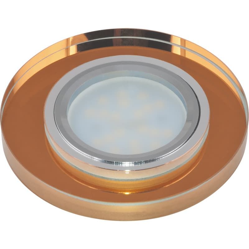 DLS-P106 GU5.3 CHROME/BRONZE Светильник декоративный встраиваемый ТМ "Fametto", серия "Peonia". Без   в Коврове