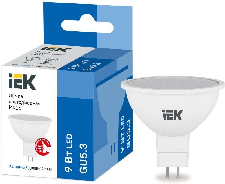 Лампа светодиодная LED 9вт 230в GU5.3 дневной (IEK)  в Коврове