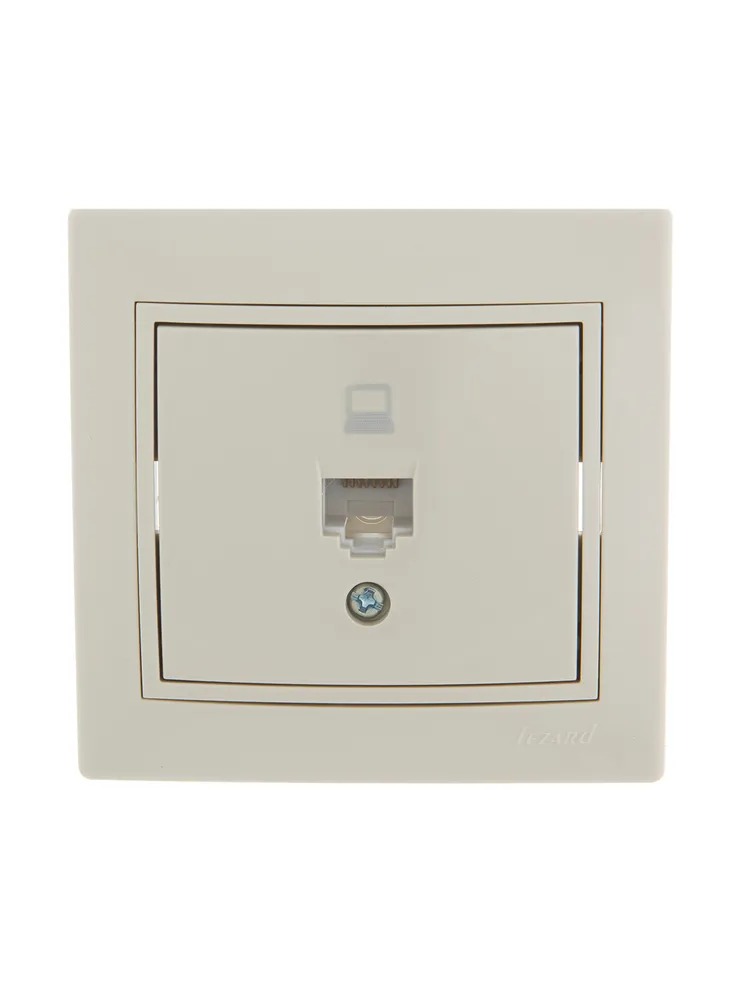 MIRA Розетка компьютерная RJ45 х 1 бежевая (Lezard)  в Коврове