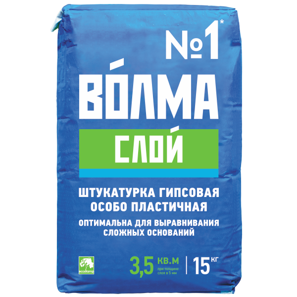 Штукатурка гипсовая "ВОЛМА СЛОЙ" 15 кг  /ВЛГ/ВСК/ВТР  в Коврове