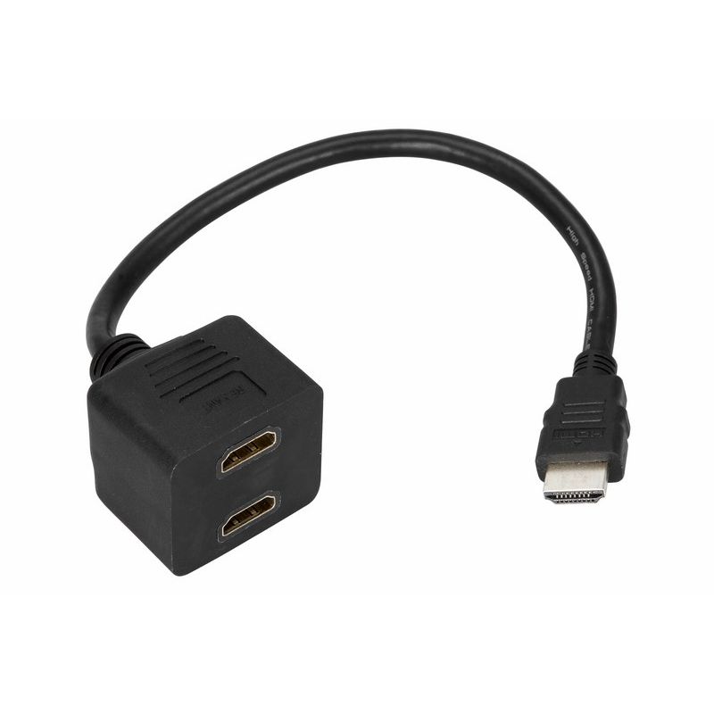 Переходник штекер HDMI - 2 гнезда HDMI, провод  REXANT 17-6832   в Коврове