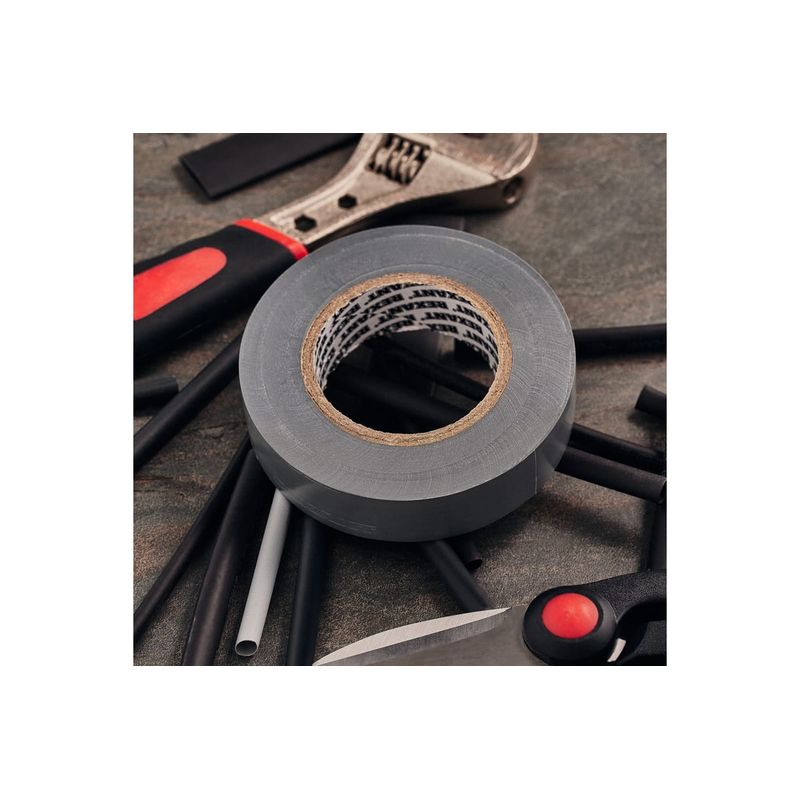KR-09-2208 Изолента ПВХ KRANZ 0.13х19 мм, 25 м, серая (5 шт./уп.)  в Коврове