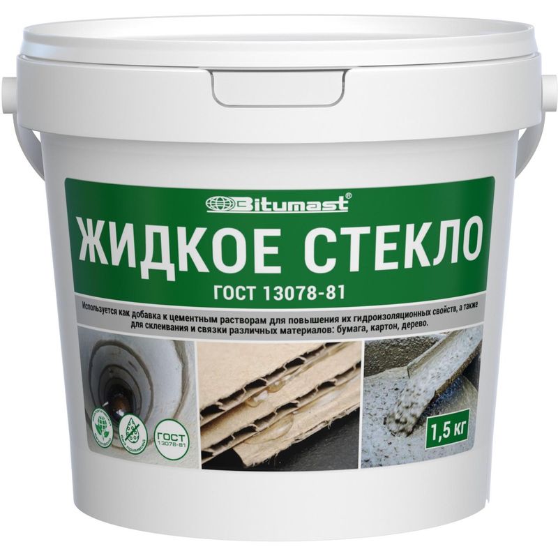 Жидкое стекло 1,5 кг Bitumast  /12  в Коврове