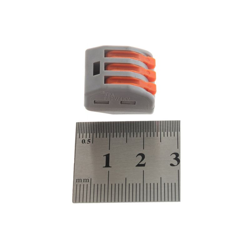 07-5253-4 Универсальная клемма 3-проводная,  серая (0,08-2,5/4 мм²) (50 шт./уп.) REXANT  в Коврове
