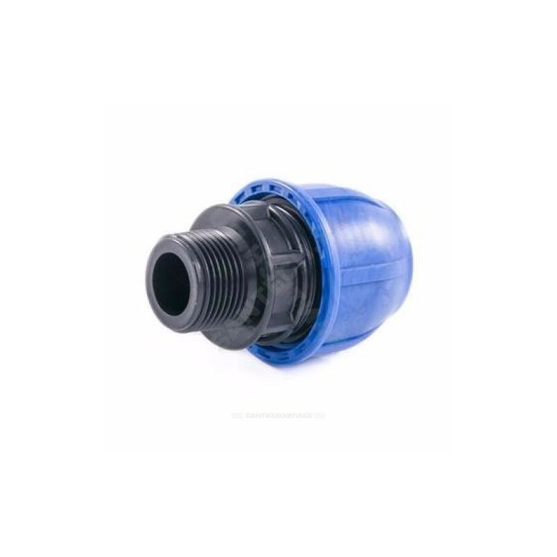 Муфта компрессионная с наружной резьбой  d 25x 3/4" для ПЭ труб(110) 3711  в Коврове