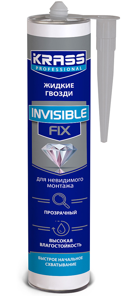 Клей KRASS ЖГ InvisibleFix д/невидимого монтажа 300 мл 12/1440  в Коврове