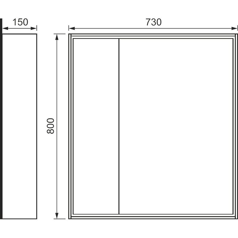 Зеркало-шкаф Frame 75 Дуб трюфель с подсветкой, розеткой  в Коврове
