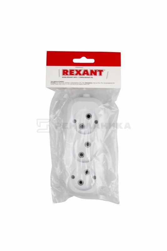 11-8703 Колодка 3 гнезда без заземления Rexant  в Коврове