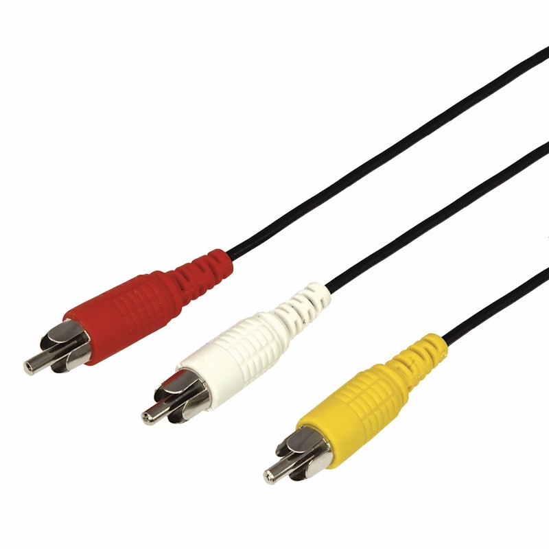 17-0202 Шнур 3 RCA - 3 RCA, длина 1,5 метра, черный REXANT з  в Коврове