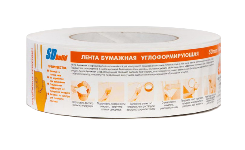 Лента углоформирующая бумажная SDbuild Prof (90м) (15шт) 2748  в Коврове