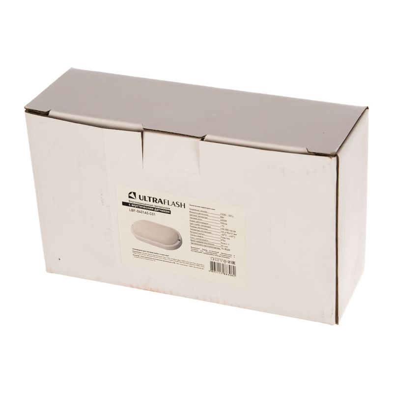 13352 Влагозащитный св-к Ultra Flash LBF-0401AS  (8w, IP54, Акустикаб) овал  в Коврове