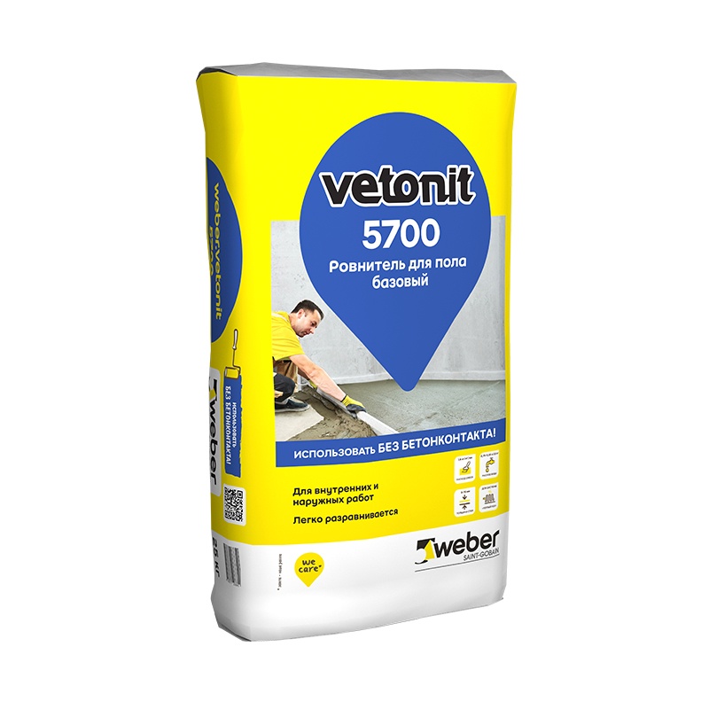 Базовый ровнитель для пола 5700 Vetonit 25 кг /48  в Коврове