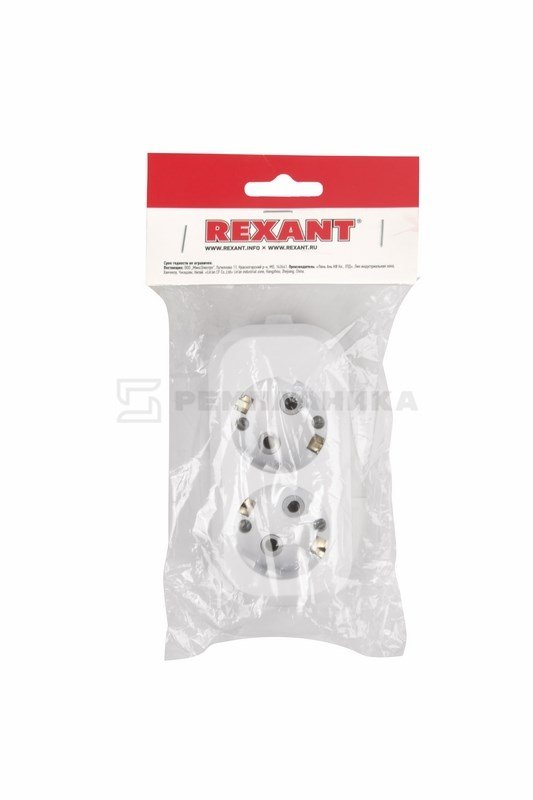 11-8702 Колодка 2 гнезда с заземлением Rexant  в Коврове
