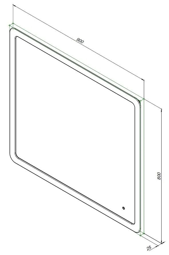 Зеркало Ирис 90х80 LED (326447)  в Коврове