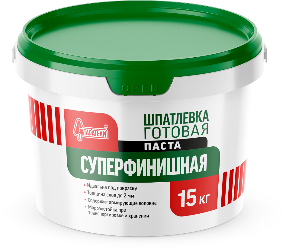 Шпатлевка готовая суперфинишная паста Старатели 15 кг/44  в Коврове