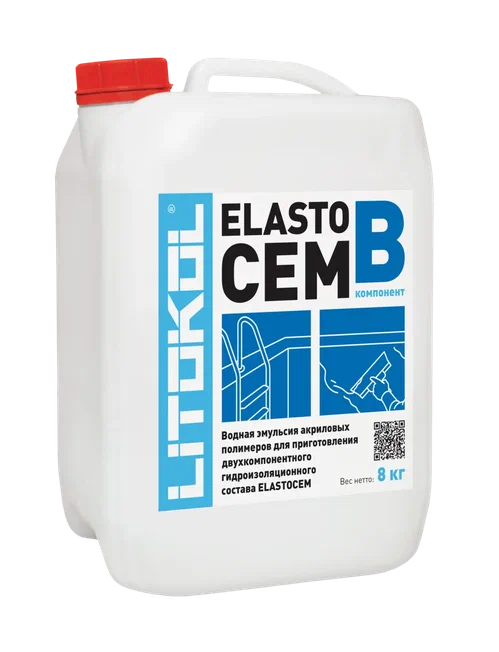 ЭЛАСТОЧЕМ / ELASTOCEM В -добавка к гидроизол 8кг  в Коврове