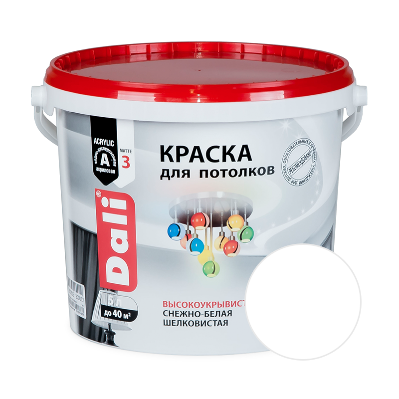 Краска ДАЛИ акриловая д/потолков  5л.    1/60  в Коврове